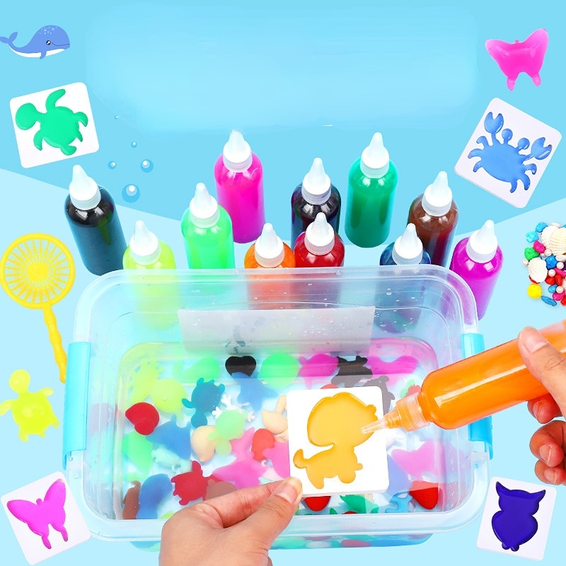 Toy Ocean Soft Pack paint Ocean non-toxic children's toys diy handmade materials parent-child puzzle 2