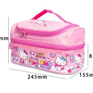 Hello Kitty double-layer thermal insulation handbag lunch box bag waterproof lunch bag outdoor children lunch bag 1