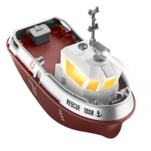 Mini RC Boat LED Light Dual Motor Waterproof Remote Control Rescue 1008 Wireless Electric Vehicles Models Toys 5