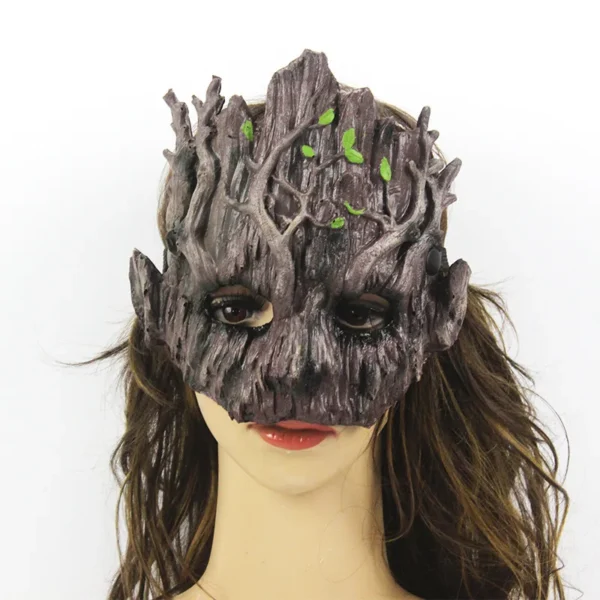 Halloween Horror Mask Reality Full Head Forest Sage Mask Cosplay Elf Elder Scary Mask Halloween Masquerade Fun Prop