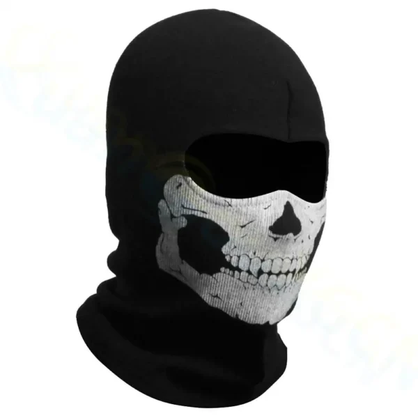 Motorcycle Balaclava Skull Print Moto Full Face Mask Windproof Skiing Head Neck Warmer Cycling Biker Hood Cap Men Helmet Liner