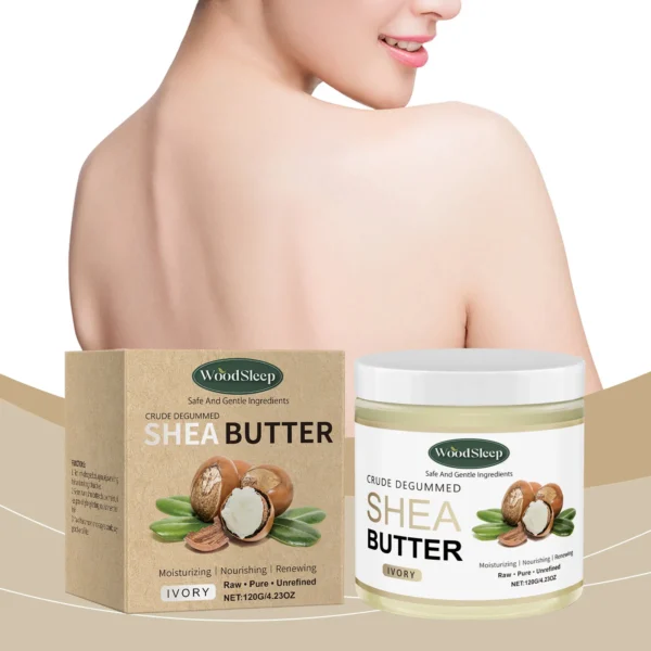 Woodsleep Shea Butter Body Moisturizing Cream Deep Hydrate Improve Bleaching Reduce Cracking Brighten Dark Skin Body Care Lotion